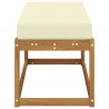 Stoolbench na zewnątrz Naturalny i Kremowy 115 x 43 x 45 cm