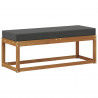 Stoolbench na zewnątrz Naturalny i Antracytowy 115 x 43 x 45 cm