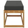 Stoolbench na zewnątrz Naturalny i Antracytowy 115 x 43 x 45 cm