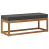 Stoolbench na zewnątrz Naturalny i Antracytowy 115 x 43 x 45 cm