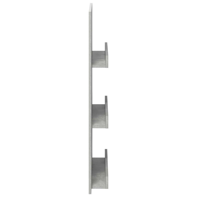 Regał na gazety z półką Betonowy szary 51 x 11 x 102 cm
