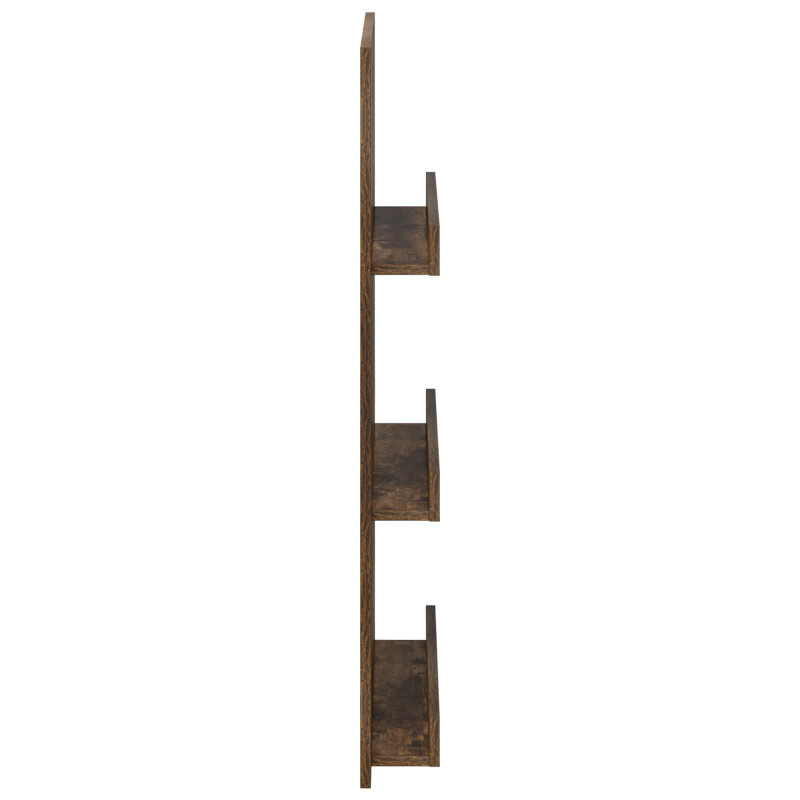 Regał na gazety z półką Dąb wędzony 51 x 11 x 102 cm