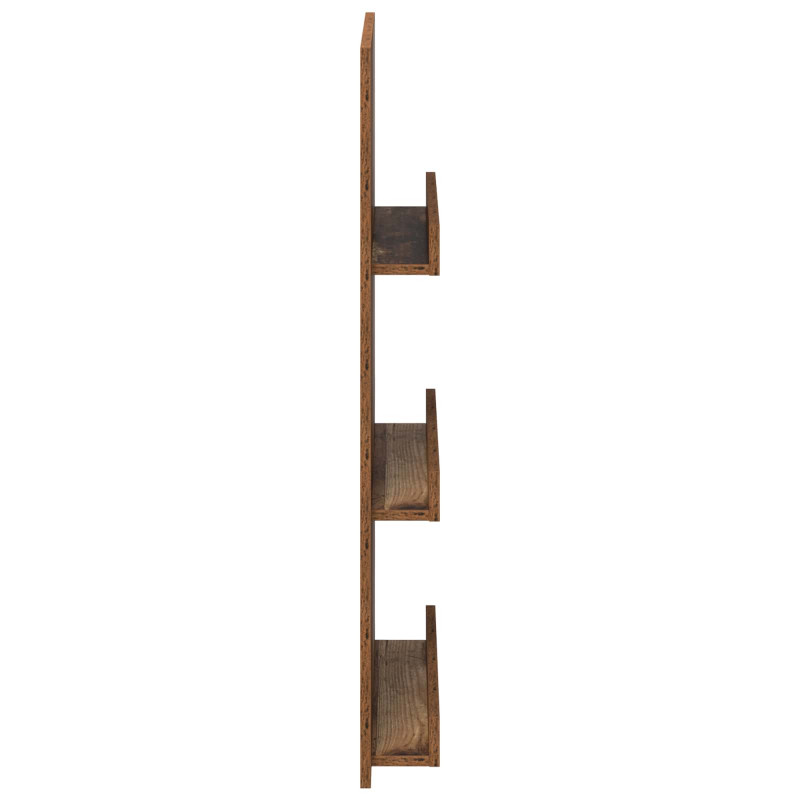 Regał na gazety z półką Stare drewno 51 x 11 x 102 cm