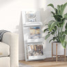 Regał na gazety Biały 51 x 11 x 102 cm Materiał drewnopochodny