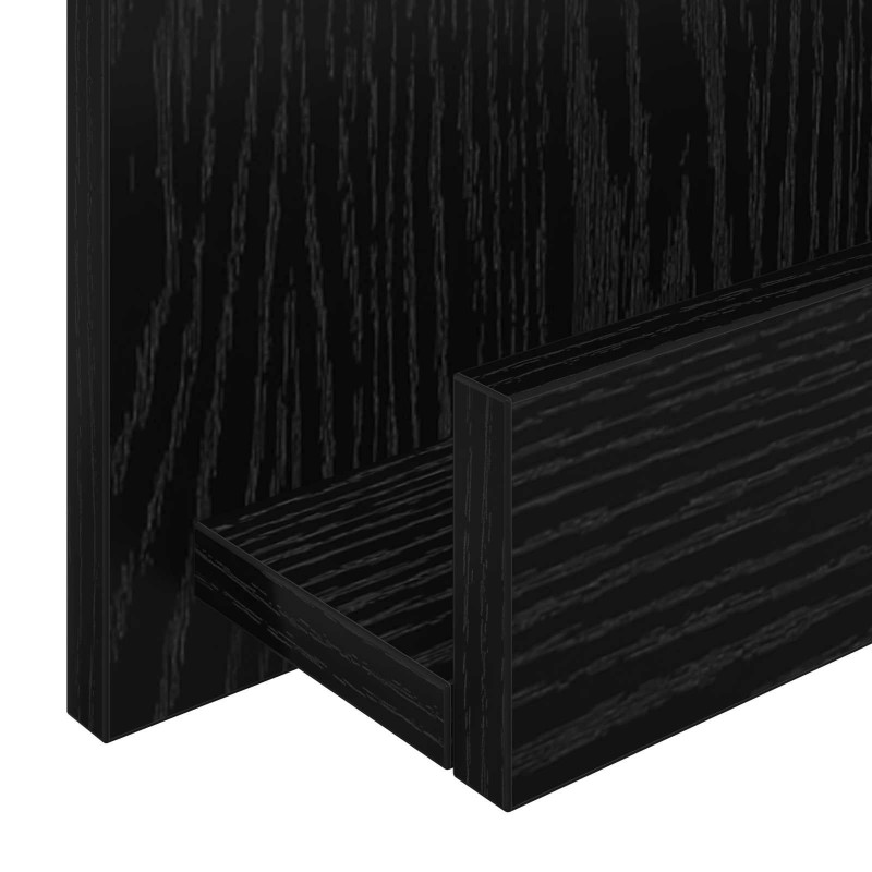 Regał na gazety z półką Czarny Dąb 43 x 11 x 102 cm