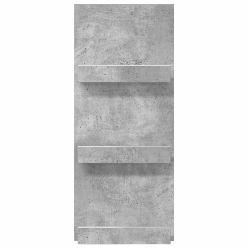 Regał na gazety z półką Betonowy szary 43 x 11 x 102 cm