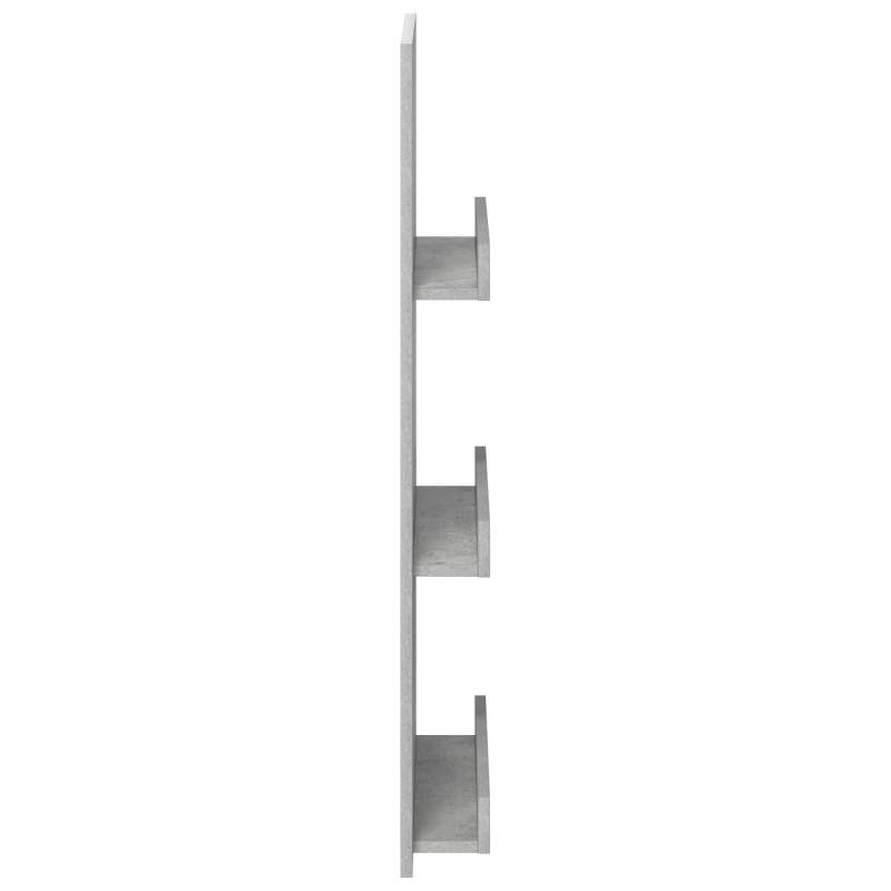 Regał na gazety z półką Betonowy szary 43 x 11 x 102 cm