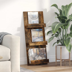 Regał na gazety z półką Dąb wędzony 43 x 11 x 102 cm