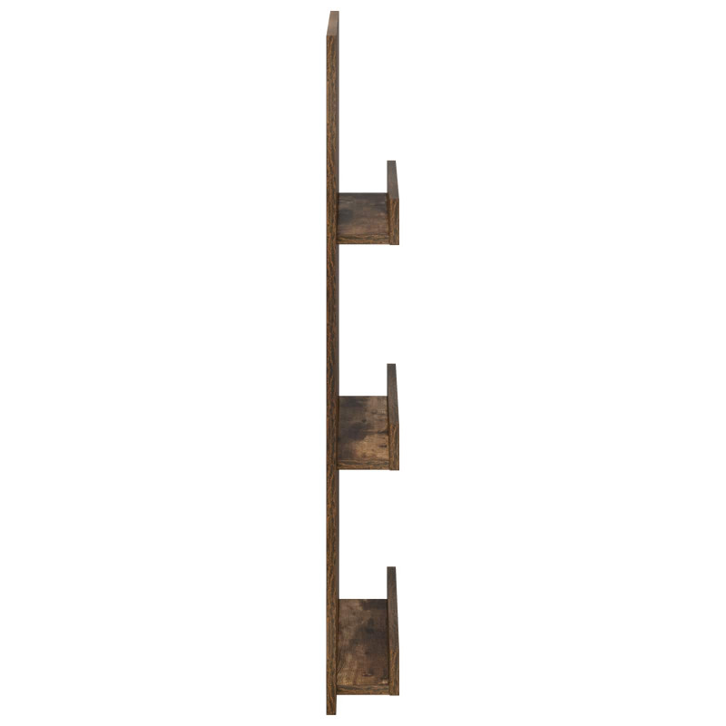 Regał na gazety z półką Dąb wędzony 43 x 11 x 102 cm
