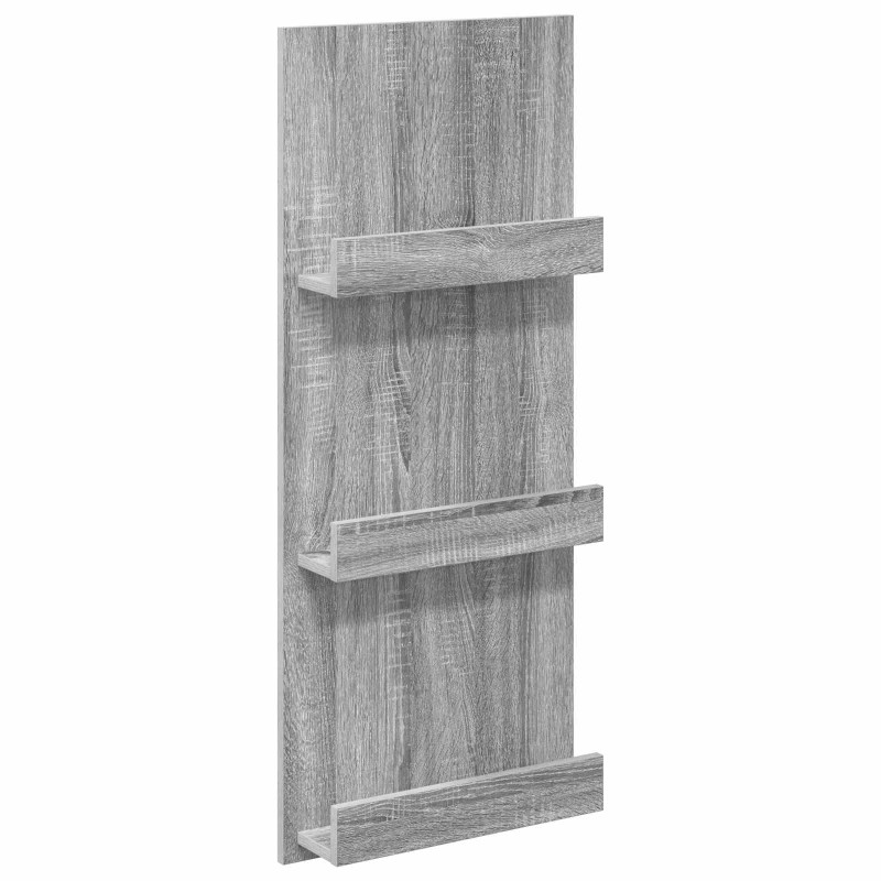 Regał na gazety z półką Szary Sonoma 43 x 11 x 102 cm