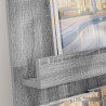 Regał na gazety z półką Szary Sonoma 43 x 11 x 102 cm