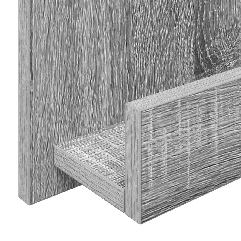 Regał na gazety z półką Szary Sonoma 43 x 11 x 102 cm