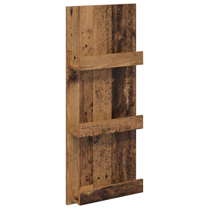 Regał na gazety z półką Stare drewno 43 x 11 x 102 cm