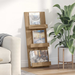 Regał na gazety z półką Dąb rzemieślniczy 43 x 11 x 102 cm