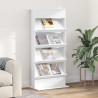 Regał na gazety Biały 70 x 41 x 156 cm Materiał drewnopochodny