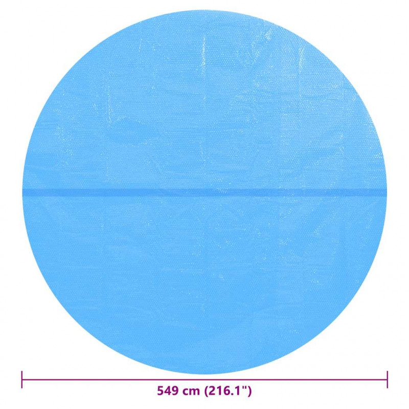 Plandeka na okrągły basen, 549 cm, PE, niebieska