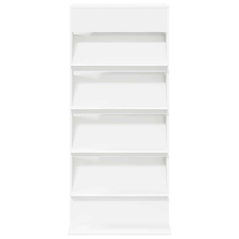 Regał na gazety Biały 70 x 41 x 156 cm Materiał drewnopochodny