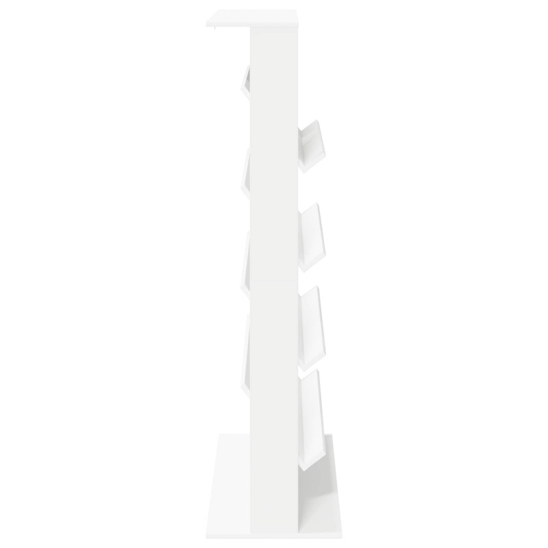 Regał na gazety Biały 70 x 41 x 156 cm Materiał drewnopochodny