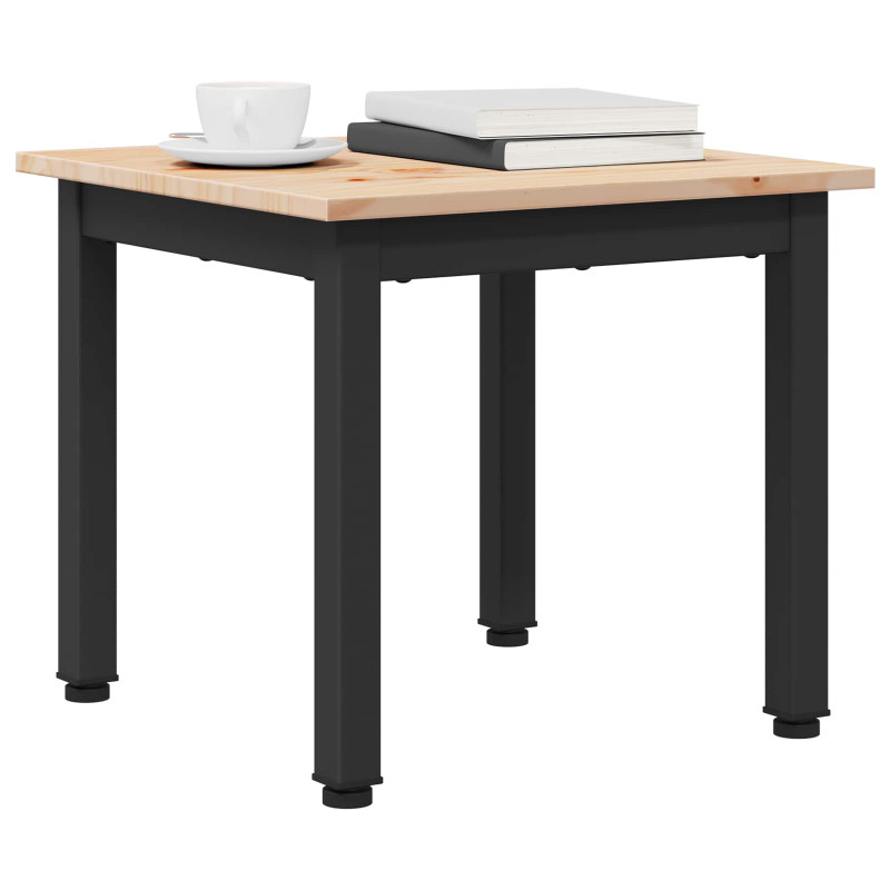 Stolik kawowy Naturalny 40 x 40 x 36 cm Lite drewno sosnowe