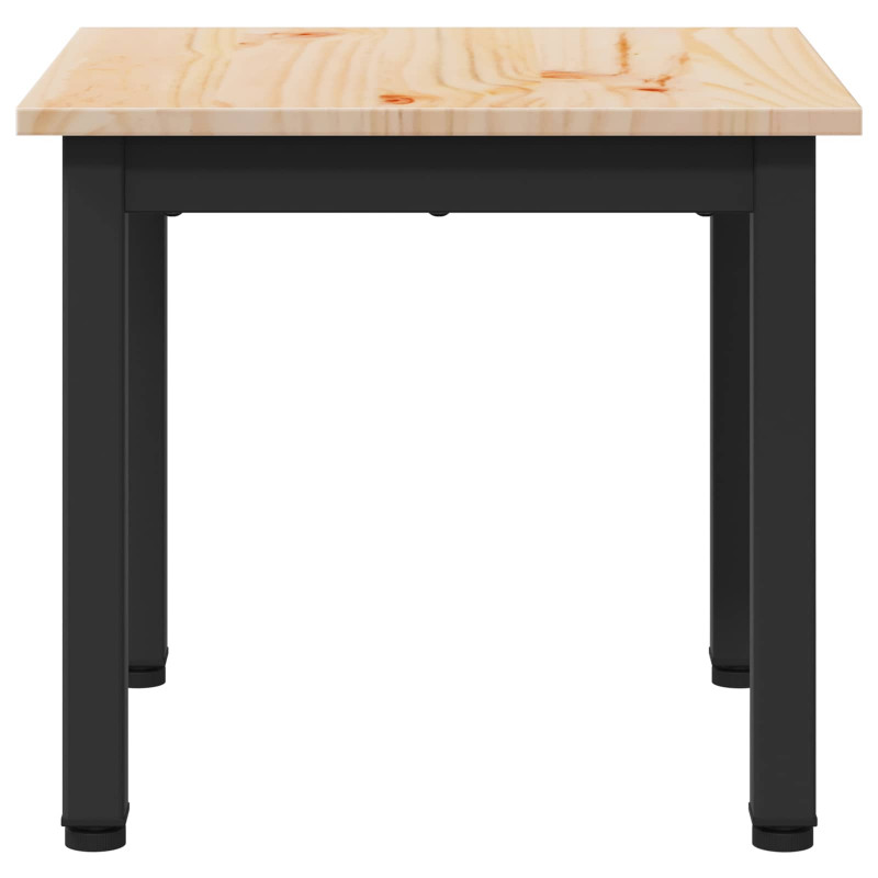 Stolik kawowy Naturalny 40 x 40 x 36 cm Lite drewno sosnowe