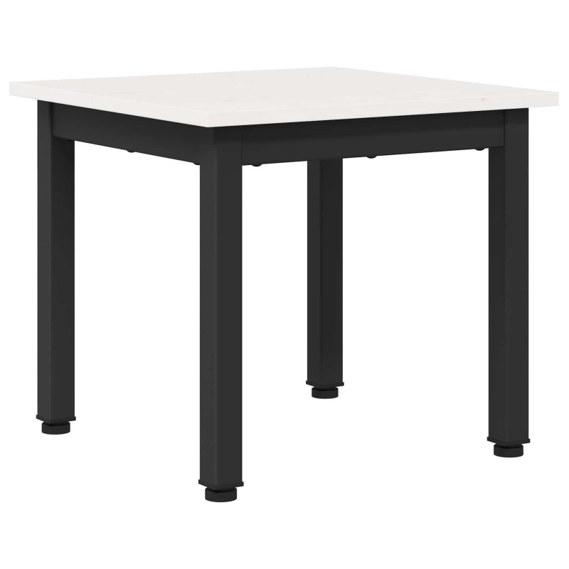 Stolik kawowy Biały 40 x 40 x 36 cm Lite drewno sosnowe