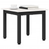 Stolik kawowy Biały 40 x 40 x 36 cm Lite drewno sosnowe