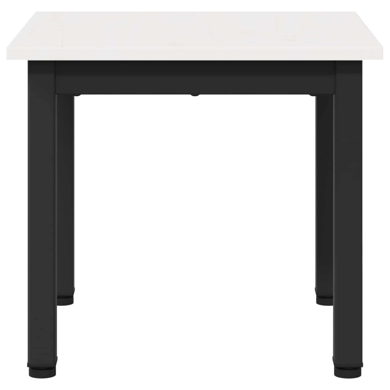 Stolik kawowy Biały 40 x 40 x 36 cm Lite drewno sosnowe