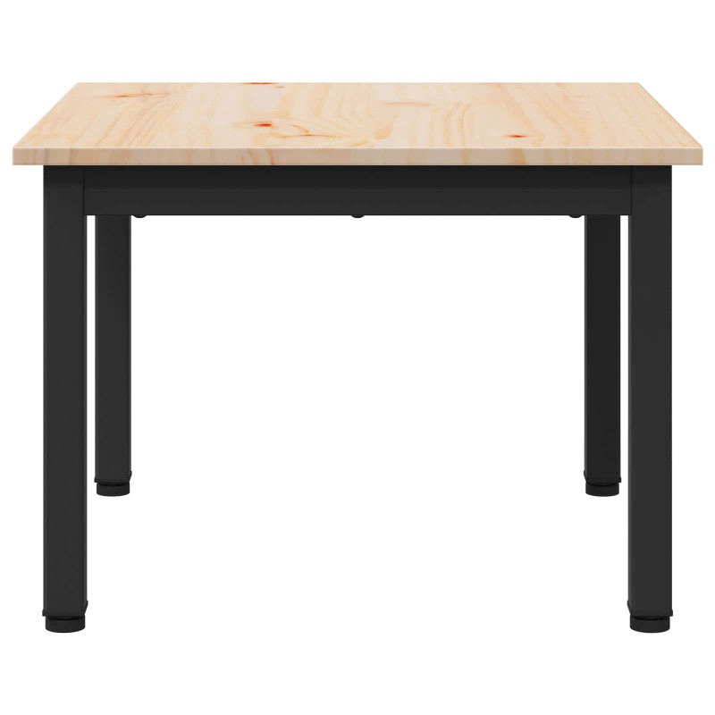 Stolik kawowy Naturalny 50 x 50 x 36 cm Lite drewno sosnowe