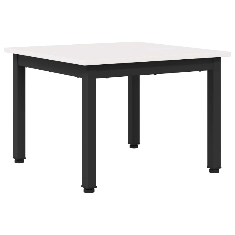 Stolik kawowy Biały 50 x 50 x 36 cm Lite drewno sosnowe