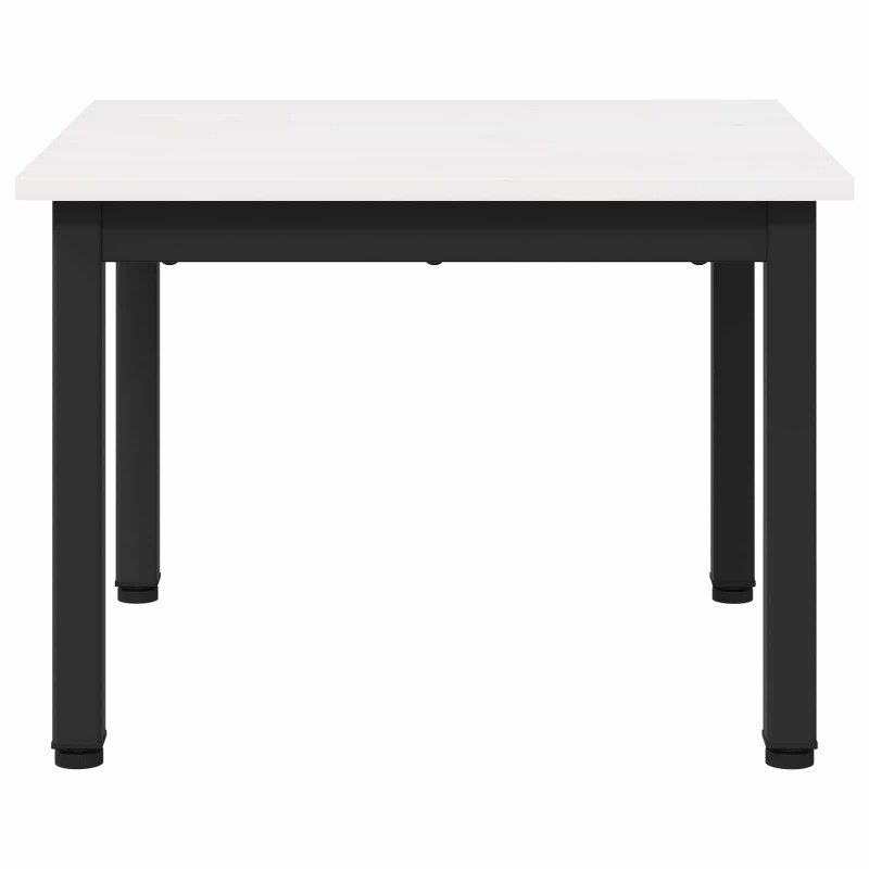 Stolik kawowy Biały 50 x 50 x 36 cm Lite drewno sosnowe