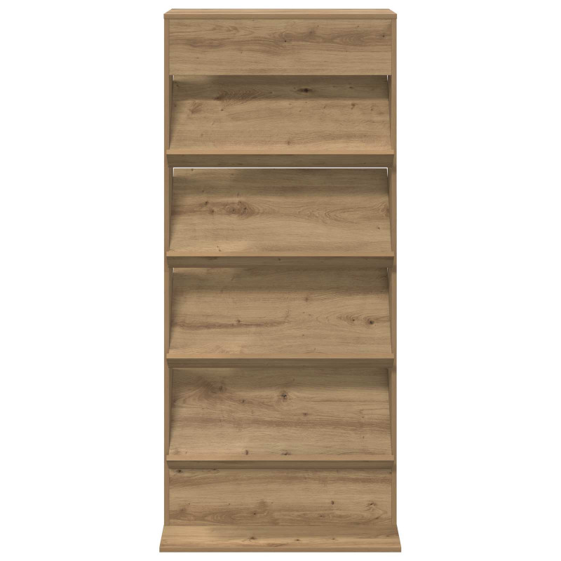 Regał na gazety z półką Dąb rzemieślniczy 70 x 41 x 156 cm