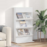 Regał na gazety Biały 70 x 41 x 126 cm Materiał drewnopochodny