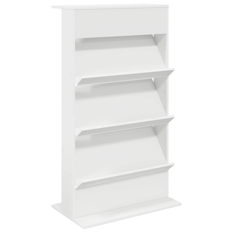 Regał na gazety Biały 70 x 41 x 126 cm Materiał drewnopochodny