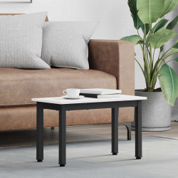 Stolik kawowy Biały 60 x 30 x 36 cm Lite drewno sosnowe