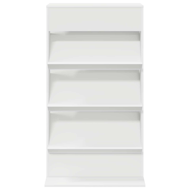 Regał na gazety Biały 70 x 41 x 126 cm Materiał drewnopochodny