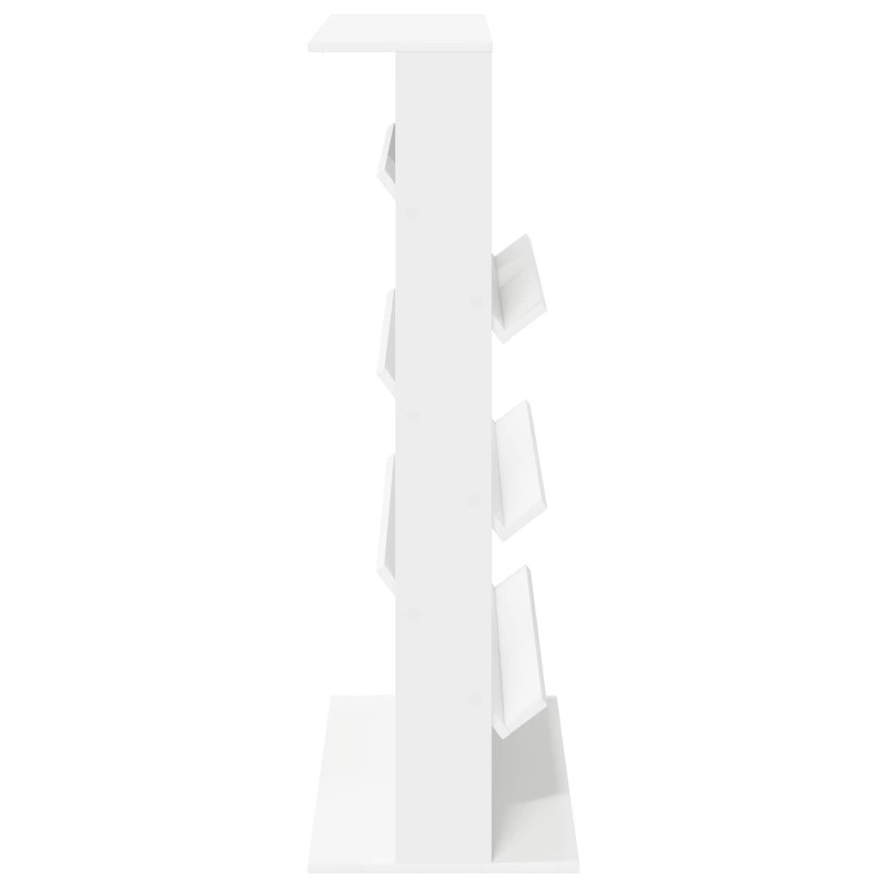 Regał na gazety Biały 70 x 41 x 126 cm Materiał drewnopochodny