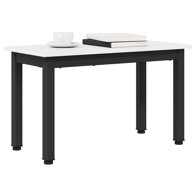 Stolik kawowy Biały 60 x 30 x 36 cm Lite drewno sosnowe