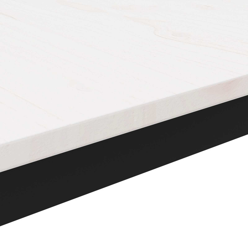 Stolik kawowy Biały 60 x 30 x 36 cm Lite drewno sosnowe
