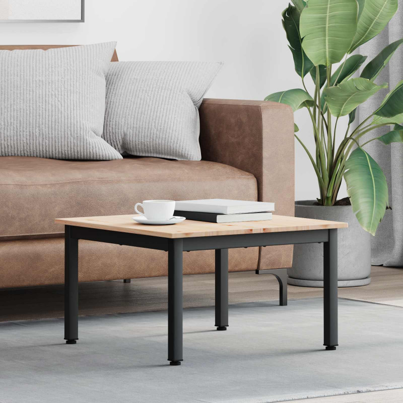 Stolik kawowy Naturalny 60 x 60 x 36 cm Lite drewno sosnowe