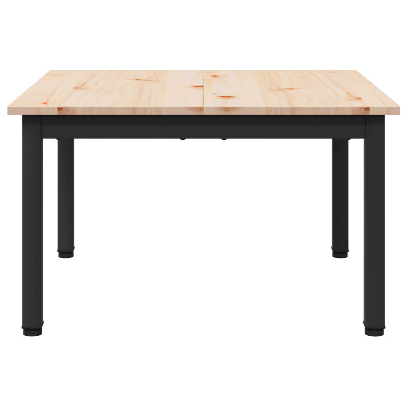 Stolik kawowy Naturalny 60 x 60 x 36 cm Lite drewno sosnowe