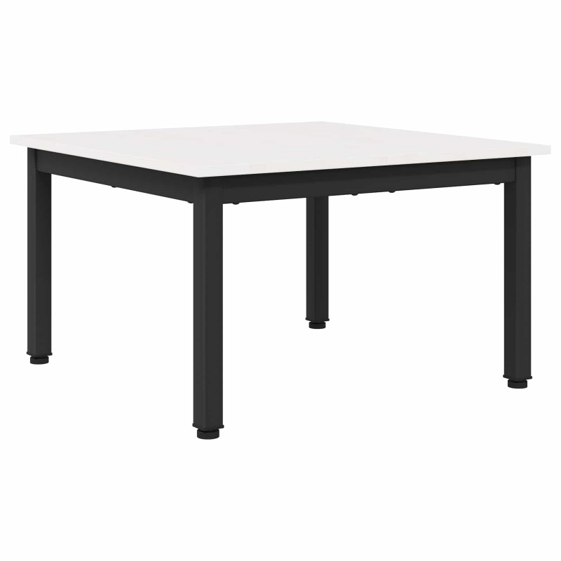 Stolik kawowy Biały 60 x 60 x 36 cm Lite drewno sosnowe