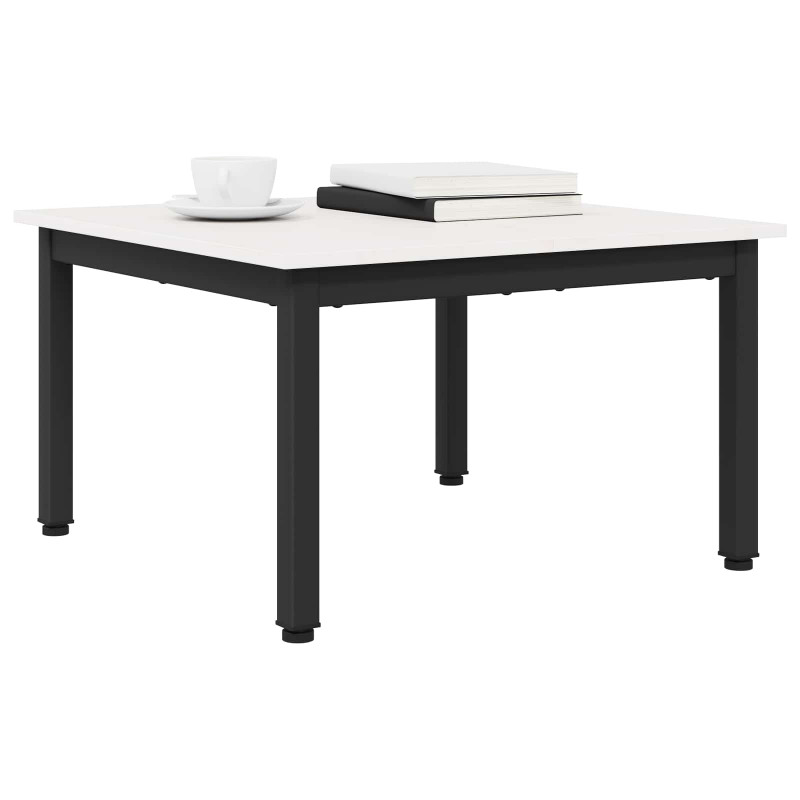Stolik kawowy Biały 60 x 60 x 36 cm Lite drewno sosnowe