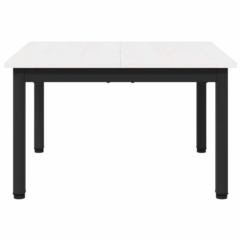 Stolik kawowy Biały 60 x 60 x 36 cm Lite drewno sosnowe