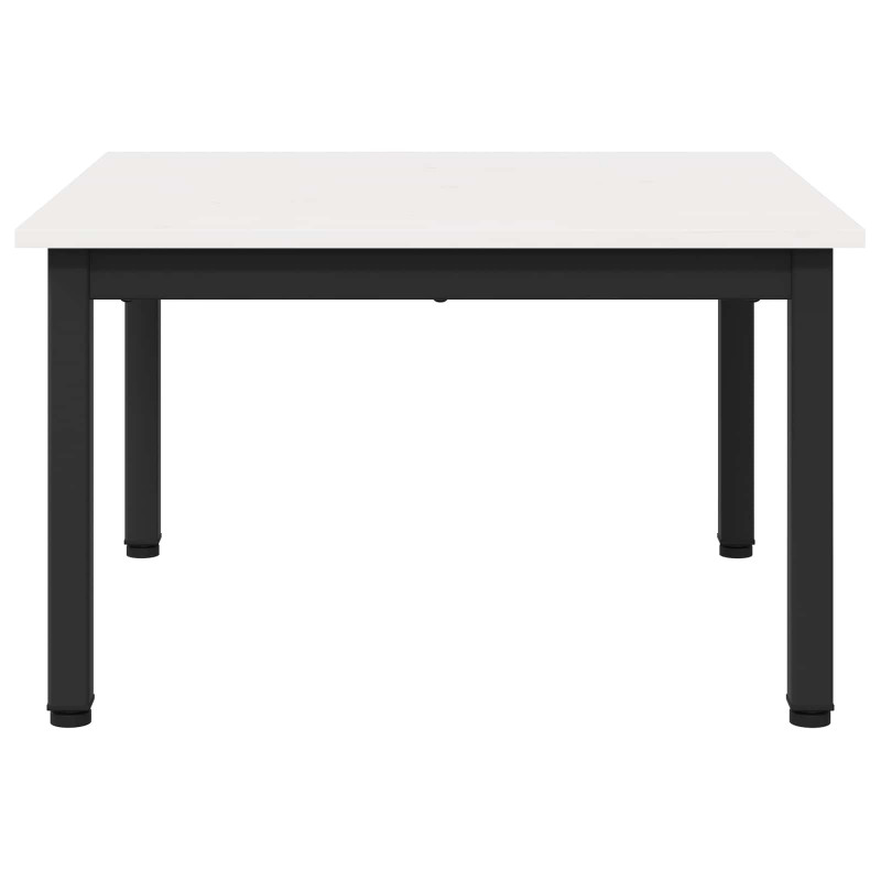 Stolik kawowy Biały 60 x 60 x 36 cm Lite drewno sosnowe