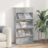 Regał na gazety z półką Betonowy szary 70 x 41 x 126 cm