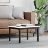 Stolik kawowy Biały 60 x 50 x 36 cm Lite drewno sosnowe
