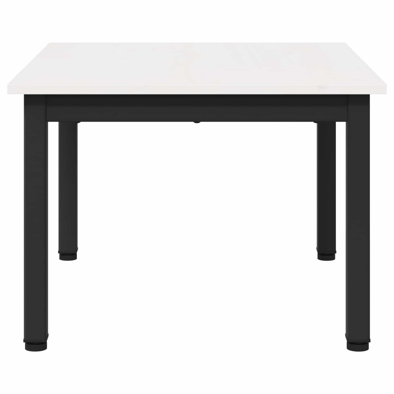 Stolik kawowy Biały 60 x 50 x 36 cm Lite drewno sosnowe