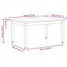 Stolik kawowy Naturalny 60 x 50 x 36 cm Lite drewno sosnowe