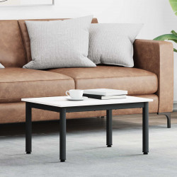 Stolik kawowy Biały 60 x 50 x 36 cm Lite drewno sosnowe