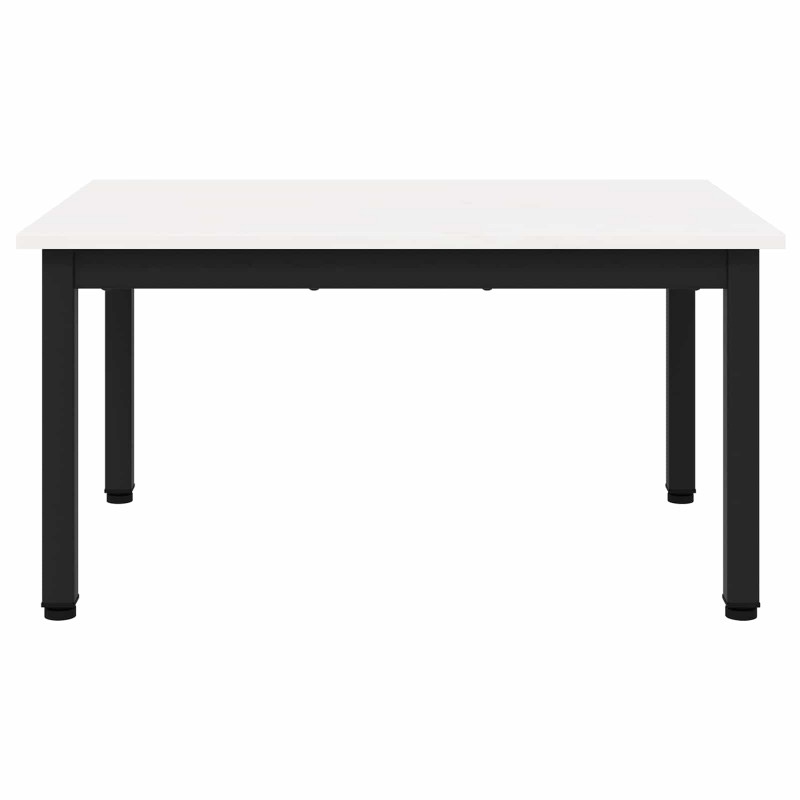 Stolik kawowy Biały 60 x 50 x 36 cm Lite drewno sosnowe